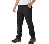 donhobo Men's Waterproof Hiking Trousers,Winter Walking Softshell Fleece Lined Outdoor Warm Hiking Climbing Camping Snow Ski Pants with Multi-Pockets