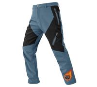 donhobo Men's Waterproof Trousers Softshell Fleece Lined Outdoor Walking Warm Thicken Hiking Ski Pants with Zip Pockets
