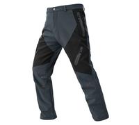 donhobo Men's Waterproof Trousers Softshell Fleece Lined Outdoor Walking Warm Thicken Hiking Ski Pants with Zip Pockets