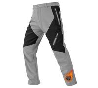 donhobo Men's Waterproof Trousers Softshell Fleece Lined Outdoor Walking Warm Thicken Hiking Ski Pants with Zip Pockets