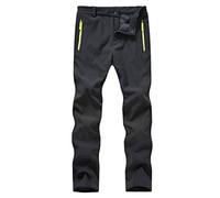 donhobo Waterproof Trousers Women Winter Softshell Windproof Fleece Lined Outdoor Walking Hiking Climbing Camping Pants Black XL