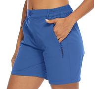 donhobo Womens Golf Walking Shorts,Ladies Hiking Quick Dry Lightweight Outdoor Stretch Shorts with Zip Pockets Blue M