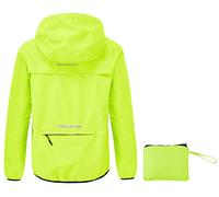 donhobo Women's Waterproof Jacket,Waterproof Rain Jackets Windbreaker Packable Hood Reflective Lightweight Quick Dry Raincoat with Zipper Pockets for Outdoor Cycling Traveling Yellow XL