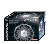 Donic coach P40+, cell-free, 120 table tennis balls in box, white