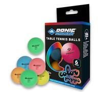 Donic Colour pops Table Tennis balls pack of 6 - Colours may vary