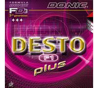 Donic Desto F1 Plus Table Tennis Rubber (Black, Max)