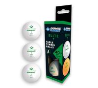 Donic-Schildkröt 1-Star Elite Table Tennis Ball, Poly 40+ Quality, 3 Pieces in a Box, White, 608310