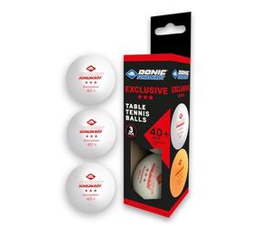 Donic-Schildkröt 3-Star Table Tennis Balls Avantgarde, Poly 40+ Quality, 3 Pieces in a Box, White, 608334