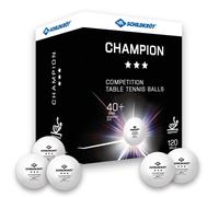 Donic-Schildkröt 3-Star Table Tennis Balls Champion, ITTF Aproved, for Competition, Quality Poly 40+, 120 Pieces in a Box, White, 608542