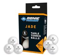 Donic-Schildkröt Jade Table Tennis Balls, 40 mm, White, 6 Pieces, 618371