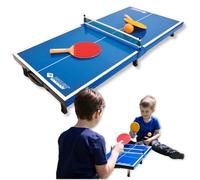 Donic-Schildkröt Mini Ping Pong Table, with 2 Bats and 1 Ball, Folding in a Briefcase, 838576
