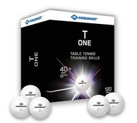 Donic-Schildkröt T-One Table Tennis Balls, for Training, Poly 40+ Quality, 120 Pieces in a Box, White, 608522