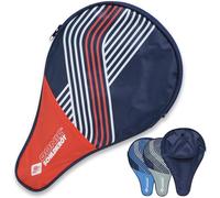 Donic-Schildkröt Table Tennis Bat Trend Cover, 3-Ball Compartment, Modern Design, Assorted Colors, Red/Green/Blue, 818507