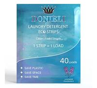 DONIELI Eco Friendly Laundry Detergent Strips, Lavender Fragrance, Bio Washing Formula, Super Concentrated, 100% Recyclable and No Waste … (40 Count (Pack of 1))