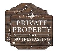 Doninex 2 Pack Large Private Property No Trespassing Sign
