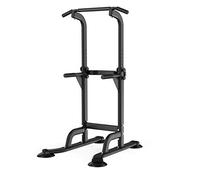 DONIUZ Power Tower Pull Up Bar and Dip Station, Multi-Function Home Gym, Strength Training Fitness Equipment, Height Adjustable(BLACK)
