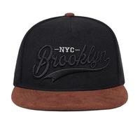 Doniya Fitness Brooklyn NYC Baseball Cap, Adjustable Snapback, Cotton, Unisex Hip Hop Style Sun Screen (UK, Alpha, One Size, Black)
