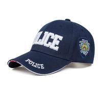 Doniya Fitness NYPD Police Baseball Cap, Embroidered Logo, Adjustable Fit, Available in Black, Navy, Camouflage (UK, Alpha, One Size, Navy Blue)