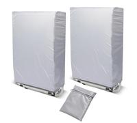 Donken Garden Folding Chair Covers 2 Pack Recliner Chair Cover Waterproof Windproof Anti-UV 420D Oxford Fabric Outdoor Garden Chair Covers, 110x71x20/34cm (Grey)