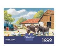 Donkey 1000 Piece Jigsaw Puzzle for Kids And Adults Farm Tractor Animals Brainteasing Jigsaws Challenge Games Creativity & Gift Giving 70x50cm/1000pcs
