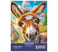 Donkey 1000 Pieces Jigsaw Puzzle for Adults. Difficult Puzzle, Game Challenge Toy, Home Decoration 38x26cm/1000pcs