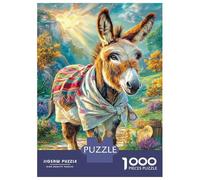 Donkey 1000 Pieces Jigsaw Puzzle for Adults. Difficult Puzzle, Game Challenge Toy, Home Decoration 38x26cm/1000pcs