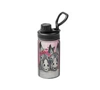 Donkey and Flower Print Insulated Metal Water Bottle, 12 Oz Stainless Steel Space Sport Bottle Keeps Cold and Hot