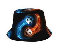 Donkey and Flower Printed Bucket Hat Unisex Trendy Lightweight Outdoor Hot Fun Summer Beach Vacation Getaway Headwear, Cool Soccer Ball, One size