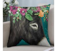 Donkey Animals Art Set Of 2 Cushion Cover Abstract Cushion Case Funky Throw Pillow Case For Car Decor Bench Bedroom 45X45Cm