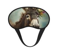 Donkey Animals Sleep Mask for Side Sleeper, Blackout Eye Mask for Women Men, Zero Pressure Sleeping Masks Soft Breathable Eye Cover Comfortable Blindfold Eyeshade for Night Sleep
