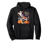 Donkey As Witch Drinking Coffee Halloween Cute Boo Ghost Pullover Hoodie