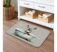 Donkey Bath Mat, Cute Animal Bubbles Non Slip Shower Mat, Playful Flannel Washable Bath Rugs for Bathroom Toilet Restroom Decorative 20x32 Inch