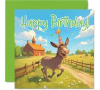 Donkey Birthday Cards, Farm Farmyard Party