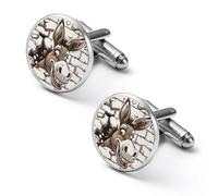 Donkey Breaking Through A Brick Wall Mens Classic Cufflinks Custom Shirt Cuff Links Jewelry Accessories for Business Wedding 0.7" 0.8"