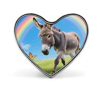 Donkey & Butterflies (Rainbow) Lapel Pin Heart Enamel Pins Funny Brooch Pin Cute Backpack Pins Fashion Jewelry Accessories for Backpacks, Hats, Bags, Adults
