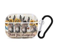 Donkey Butterfly Funny Headphone Cases Compatible with AirPods Pro Hard PC Protective Cover with Keychain