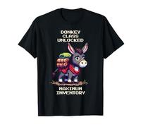 Donkey Class Unlocked | Retro Pixel Beast of Burden Art T-Shirt