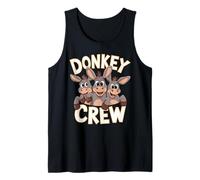 Donkey Crew Funny Theme Cartoon HEE-Haw Farm Birthday Party Tank Top