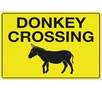 Donkey Crossing Vintage Metal Sign Tin Signs Aluminum Sign for Outdoors Use Yard Farm Fence Home Wall Decor 12x16 inch