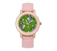 Donkey Daisy Cute Watches for Women Fashion Paint Adjustable Wrist Watch Work Workout