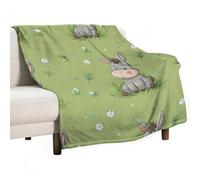 Donkey Daisy Floral Throw Blanket Flannel for Couch 30"x40"