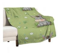 Donkey Daisy Floral Throw Blanket Flannel for Couch 30"x50"