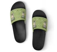 Donkey Daisy Floral Unisex Shower Slippers Non Slip Slides Bathroom Beach Pool Sandals