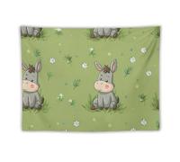 Donkey Daisy Floral Wall Art Tapestry Hanging Blanket Decor for Bedroom Living Room