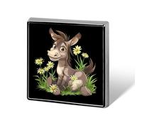 Donkey Daisy Flower Square Lapel Tie Pins Funny Brooch Pin Button Badge Hat Clothes Accessories for Men Women