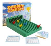 Donkey Derby Race Game - Fun Family Horse Racing Style Board Game with Automated Track, 6 Donkeys, Betting Slips, Play Money & Accessories - 2-6 Players Party Game for Kids & Adults Age 5+