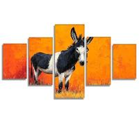 Donkey Diamond Art Kits Adults Diamond Painting Animal 5 Pack, DIY Full Square Drill Gem Art for Adults Craft Kits for Kids, 5D Rhinestone Mosaic Kit for Home Wall Decor, Gift Ideas 48x100in, Model590