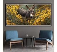 Donkey Diamond Art Kits Adults, DIY 5D Large Diamond Painting Daisies Full Drill Crystal Art Kits 35.4 x 70.9 Inch, Embroidery Cross Stitch Canvas Painting by Numbers for Home Wall Decor (RD251)