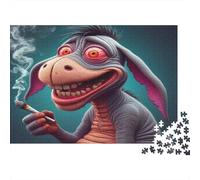 Donkey Dinosaur Hybrid Jigsaw Puzzles 1000 Piece Recycled Paper Adults Whimsical Jungle Elephant Puzzle Impossible Challenge Stimulate Brain Thinking Gifts for Women And Men 70x50cm/1000pcs
