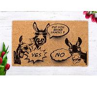 Donkey Doormat,Funny Doormat,Did You Bring Snacks Doormat,Resist Dirt and Absorbent Entrance Doormat,Funny Welcome Mat,Donkey Funny Doormat 36x24 Inch